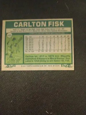 1977 Topps - Carlton Fisk #640. Boston Red Sox. EX+ - NRMT