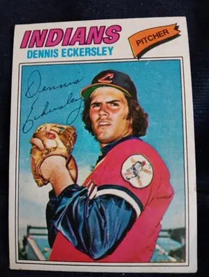 1977 Topps - Dennis Eckersley #525. Cleveland Indians. VG+ - EX - Baseball Card Single