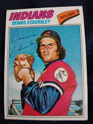 1977 Topps - Dennis Eckersley #525. Cleveland Indians. VG+ - EX - Baseball Card Single