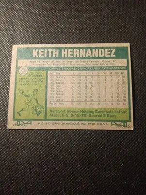 1977 Topps - Keith Hernandez #95. SL Cardinals. EX - Baseball Card Single