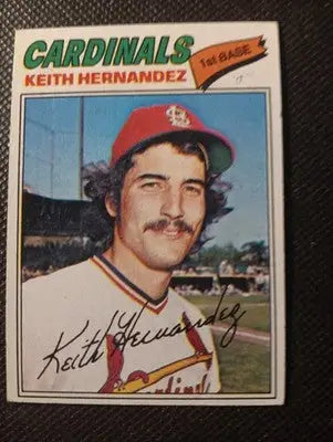 1977 Topps - Keith Hernandez #95. SL Cardinals. EX - Baseball Card Single