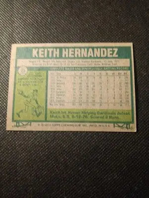 1977 Topps - Keith Hernandez #95. SL Cardinals. EX - Baseball Card Single