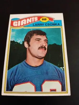 1977 Topps - Larry Csonka #505. NY Giants. EX+ - NRMT - Football Card Single