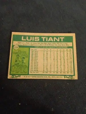 1977 Topps - Luis Tiant #258. Red Sox. EX-NRMT - Baseball Card Single