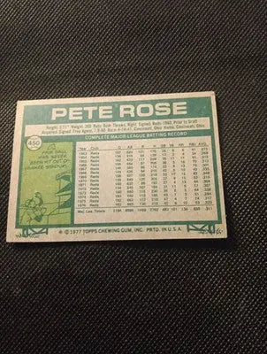 1977 Topps - Pete Rose #450. Reds. surface imperfect. VG - VG+ - Baseball Card Single