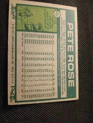 1977 Topps - Pete Rose #450. Reds. surface imperfect. VG - VG+ - Baseball Card Single