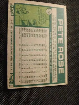 1977 Topps - Pete Rose #450. Reds. surface imperfect. VG - VG+ - Baseball Card Single