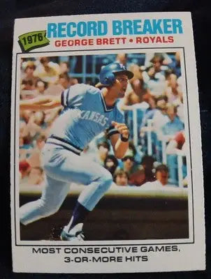 1977 Topps - Record Breaker George Brett #231. Royals. EX - Baseball Card Single