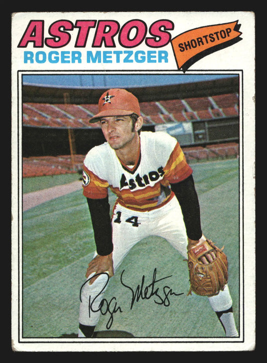 1977 Topps Roger Metzger #481 Houston Astros - Baseball Card Single