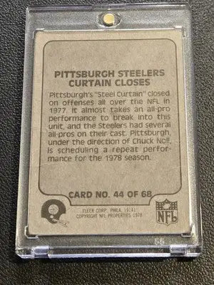 1978 Fleer Team Action #44 Curtain Closes - Football Card Single