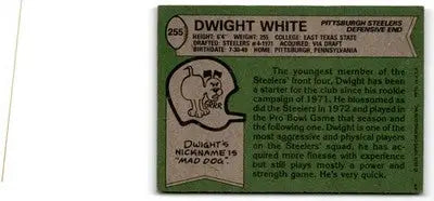 1978 Topps #255 Dwight White - Football Card Single