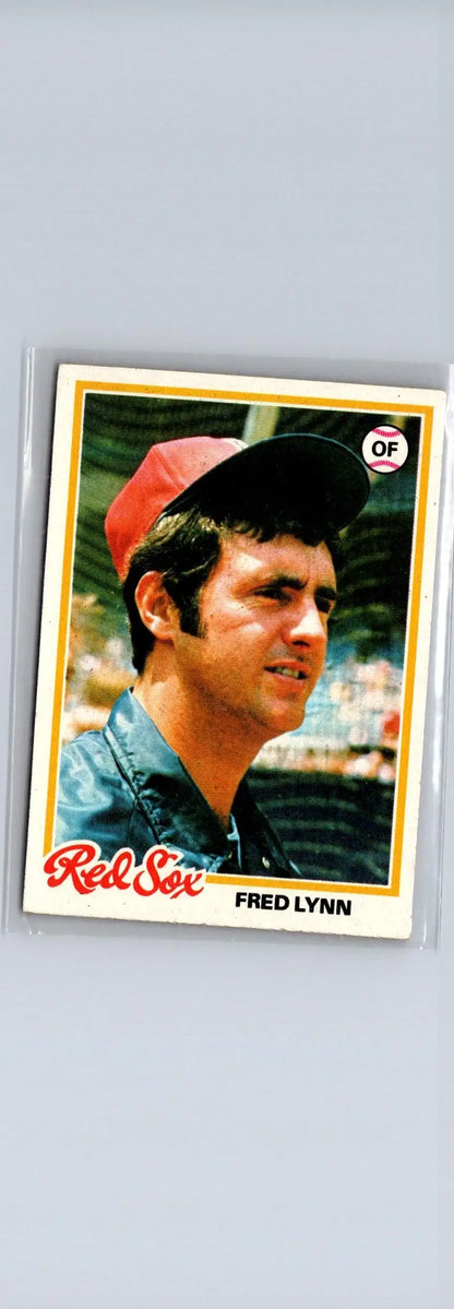 1978 Topps Fred Lynn baseball card showcasing vintage Fred Lynn collectible artwork