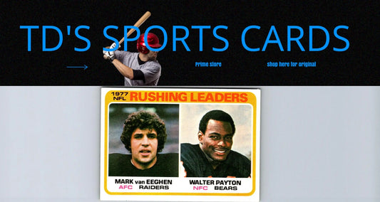 Vintage football card of 1978 Topps #333 Rushing Leaders featuring Mark Van Eeghen