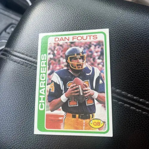 Sports trading card featuring Dan Fouts from 1978 Topps #499 HOF