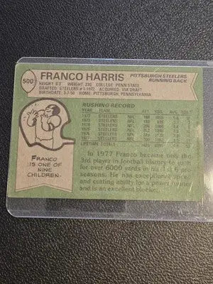1978 Topps #500 Franco Harris - Football Card Single