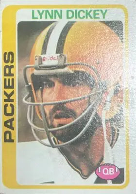 Lynn Dickey football card from 1978 Topps Green Bay Packers trading cards collection