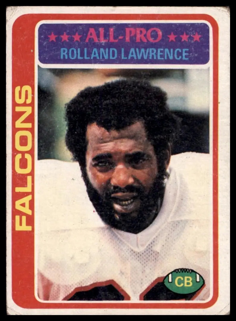 1978 Topps All-Pro Rolland Lawrence #490 Atlanta Falcons Football Card NFL Sport - Football Card Single