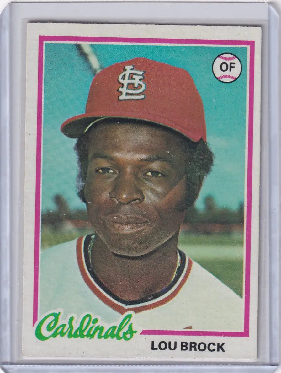 1979 Topps Lou Brock baseball card featuring Lou Brock of the St Louis Cardinals