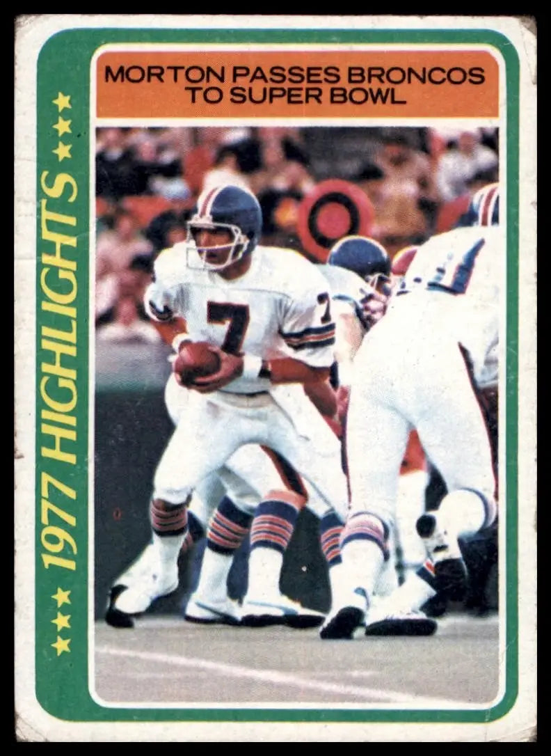 1978 Topps Craig Morton #2 Denver Broncos Football Card NFL Sports - Football Card Single