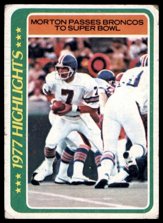 1978 Topps Craig Morton #2 Denver Broncos Football Card NFL Sports - Football Card Single