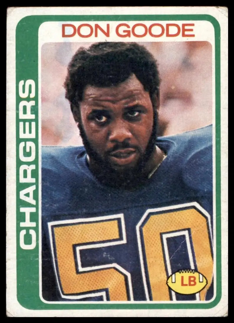 1978 Topps Don Goode #279 San Diego Chargers Football Card NFL Sports - Football Card Single