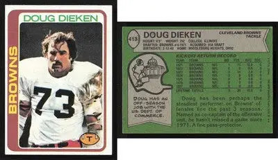 1978 Topps DOUG DIEKEN #413 Cleveland Browns - Football Card Single