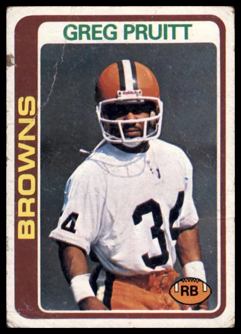 1978 Topps Greg Pruitt #245 Cleveland Browns Football Card NFL Sports - Football Card Single