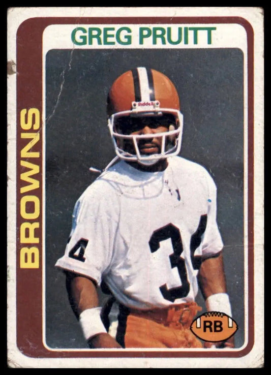 1978 Topps Greg Pruitt #245 Cleveland Browns Football Card NFL Sports - Football Card Single