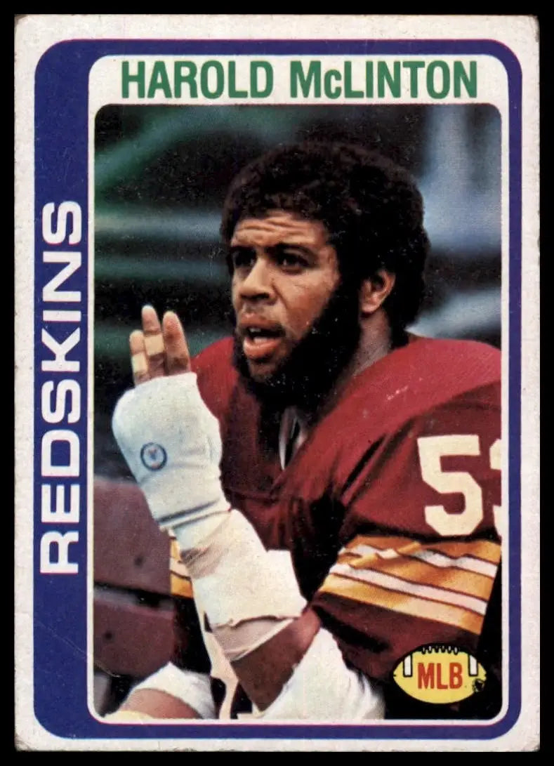 1978 Topps Harold McLinton #436 Washington Redskins Football Card NFL Sports - Football Card Single