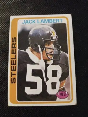 1978 Topps - Jack Lambert #165. Pittsburgh Steelers. EX - Football Card Single