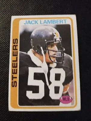 1978 Topps - Jack Lambert #165. Pittsburgh Steelers. EX - Football Card Single