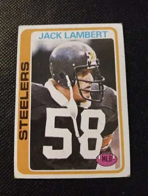 1978 Topps - Jack Lambert #165. Pittsburgh Steelers. EX - Football Card Single