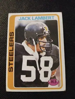 1978 Topps - Jack Lambert #165. Pittsburgh Steelers. EX - Football Card Single