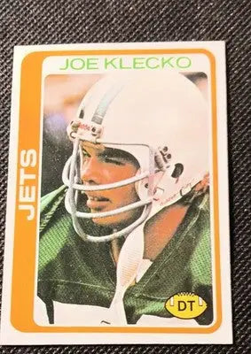 1978 Topps - Joe Klecko #287 (RC). New York Jets. EX+ - NRMT - Football Card Single