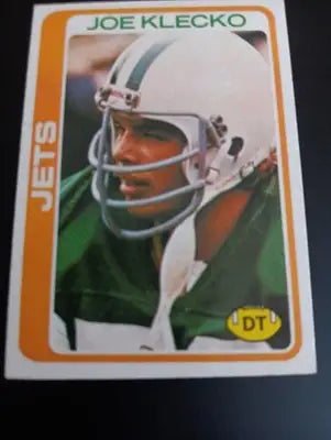 1978 Topps - Joe Klecko #287 (RC). NY Jets. NRMT+ - Football Card Single