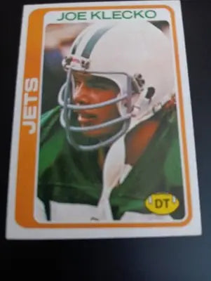 1978 Topps - Joe Klecko #287 (RC). NY Jets. NRMT+ - Football Card Single