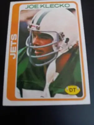 1978 Topps - Joe Klecko #287 (RC). NY Jets. NRMT+ - Football Card Single