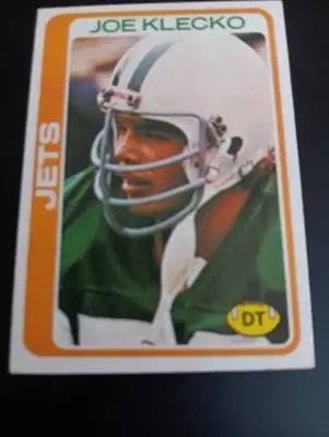 1978 Topps - Joe Klecko #287 (RC). NY Jets. NRMT+ - Football Card Single