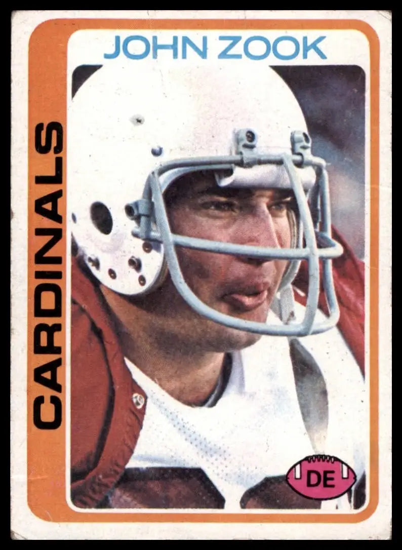 1978 Topps John Zook #444 Arizona Cardinals Football Card NFL Sports