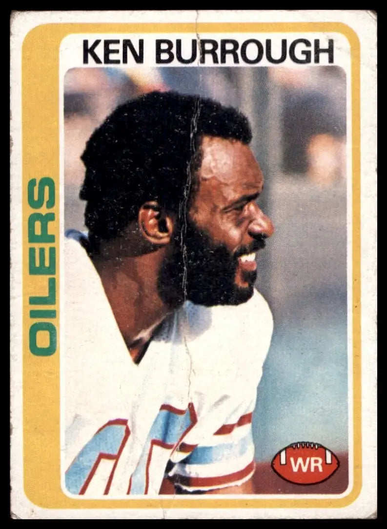 1978 Topps Ken Burrough #37 Houston Oilers Football Card NFL Sports - Football Card Single