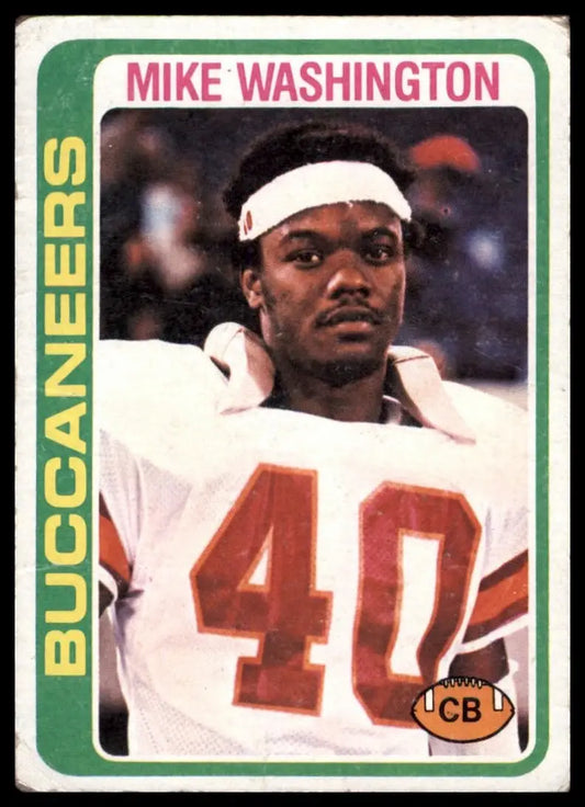 1978 Topps Mike Washington #48 Rookie Tampa Bay BuccaneersFootball Card NFL - Football Card Single