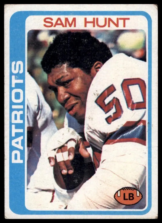 1978 Topps Sam Hunt #461 New England Patriots Football Card NFL Sports - Football Card Single