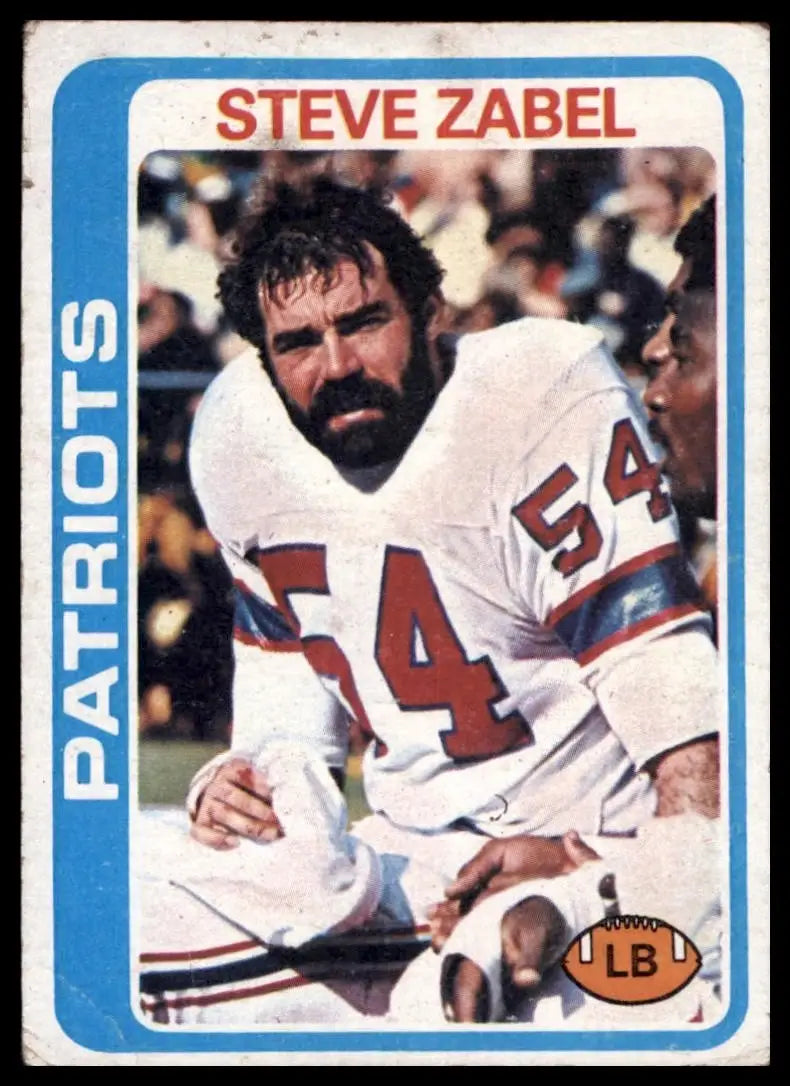1978 Topps Steve Zabel #181 New England Patriots Football Card NFL Sports - Football Card Single