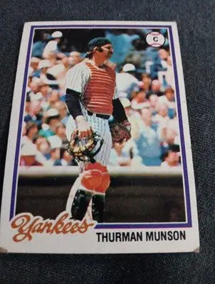 1978 Topps - Thurman Munson #60. NY Yankees. VG+ - Baseball Card Single