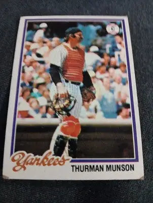1978 Topps - Thurman Munson #60. NY Yankees. VG+ - Baseball Card Single