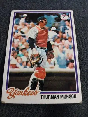 1978 Topps - Thurman Munson #60. NY Yankees. VG+ - Baseball Card Single