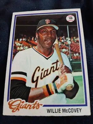 1978 Topps - Willie McCovey #34. SF Giants. EX- EX+ - Baseball Card Single
