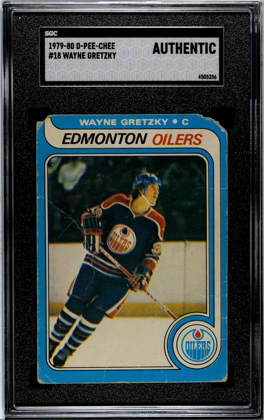 1979-80 OPC O-Pee-Chee #18 Wayne Gretzky HOF Rookie Card SGC A - THE GREAT ONE!! - Hockey Card Single