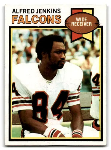 Original gloss Alfred Jenkins football card from 1979 Topps Falcons series