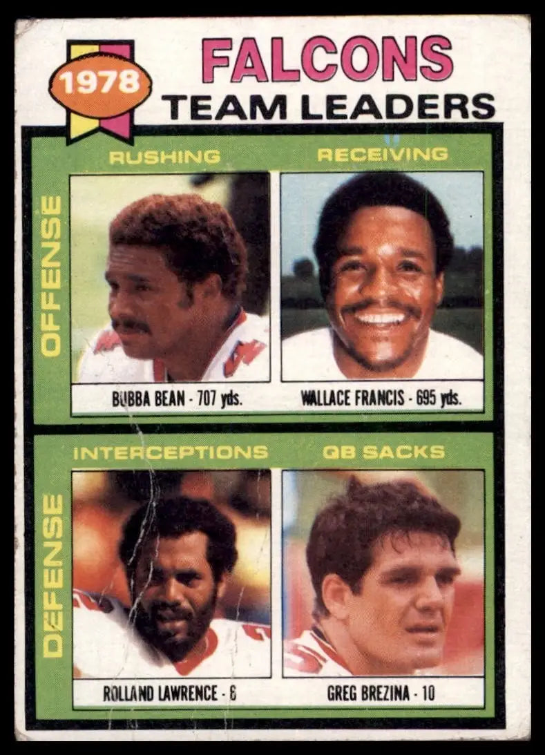 1979 Topps Atlanta Falcons #263 Bean Francis Lawrence Brezina Football Card NFL - Football Card Single